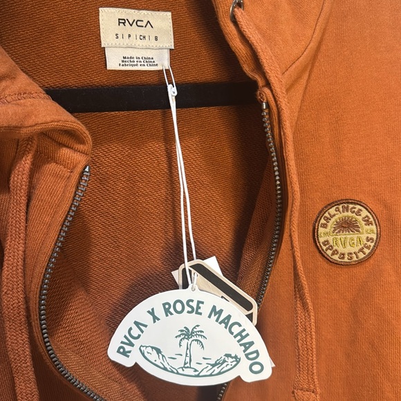 RVCA x Rose Machado Court Zip-Up Hoodie for Women - Mocha - Picture 6 of 7